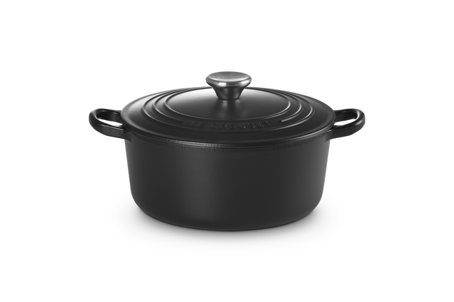 Cast Iron Classic Round CasseroleMatte Black image number 1